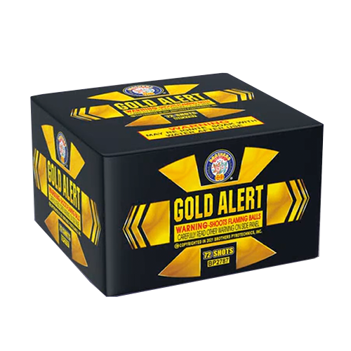 Gold Alert 72-Shot Standard Aerial Cake | Case 12/1