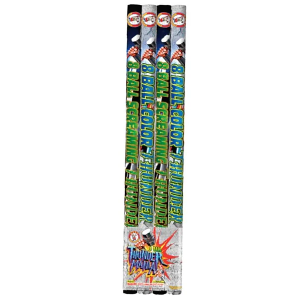 Thunder Mania 8-Shot Standard Roman Candle (4-Pack) | Case Pack™ 24/1