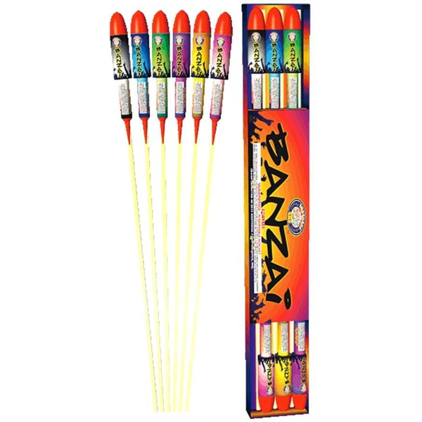 Banzai 6-Shot Large Rocket | Case Pack™ 24/1
