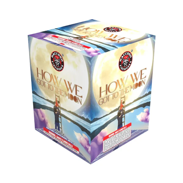 How We Got To The Moon 16-Shot Standard Aerial Cake | Case Pack™ 12/1