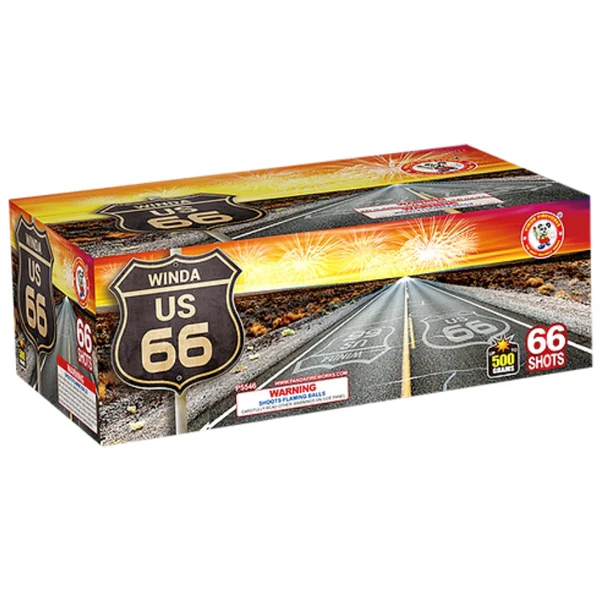 US 66 66-Shot XL Aerial Cake | Case Pack™ 4/1