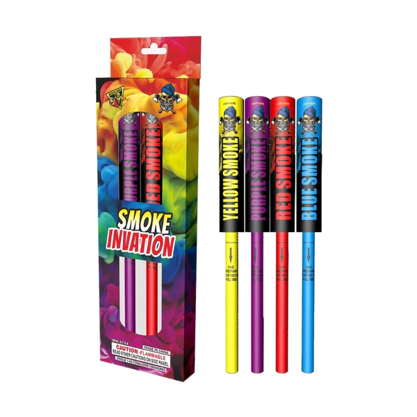 Smoke Invasion (4-Pack) Large Smoke Bomb | Case Pack™ 36/1