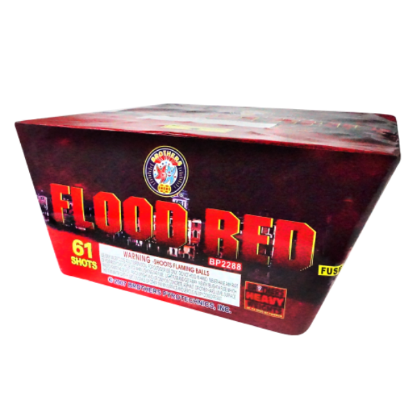Flood Red 61-Shot XL Aerial Cake | Case 2/1