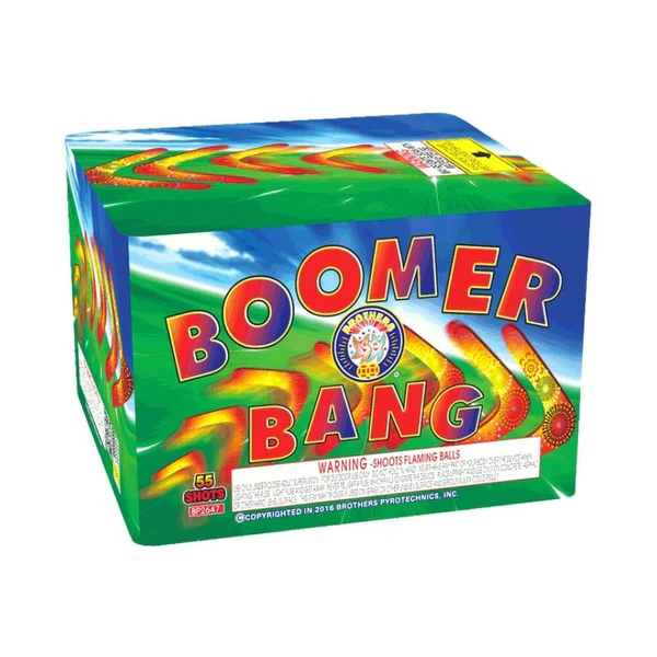 Boomer Bang 55-Shot Large Aerial Cake | Case Pack™ 8/1