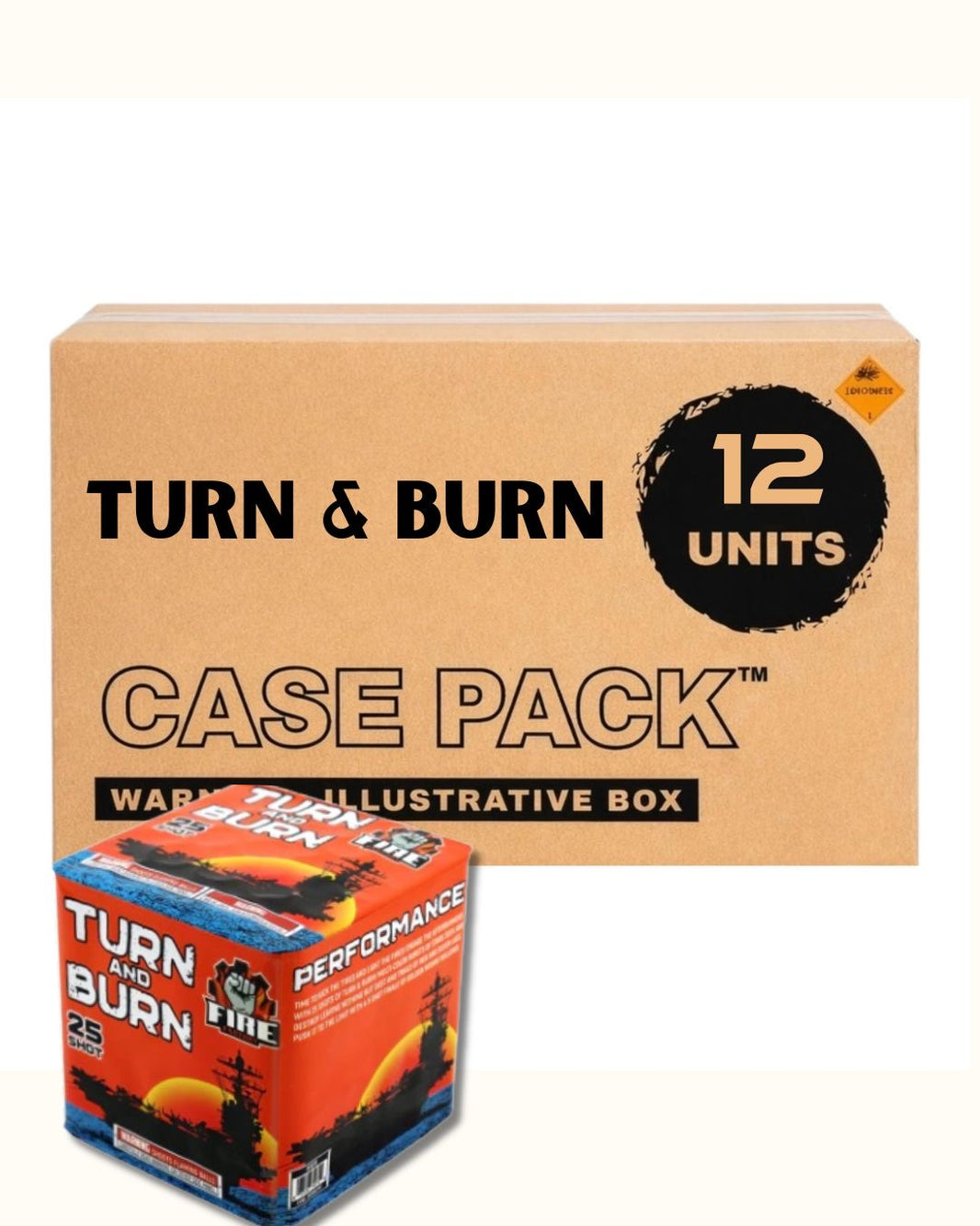 Turn & Burn 25-Shot Standard Aerial Cake