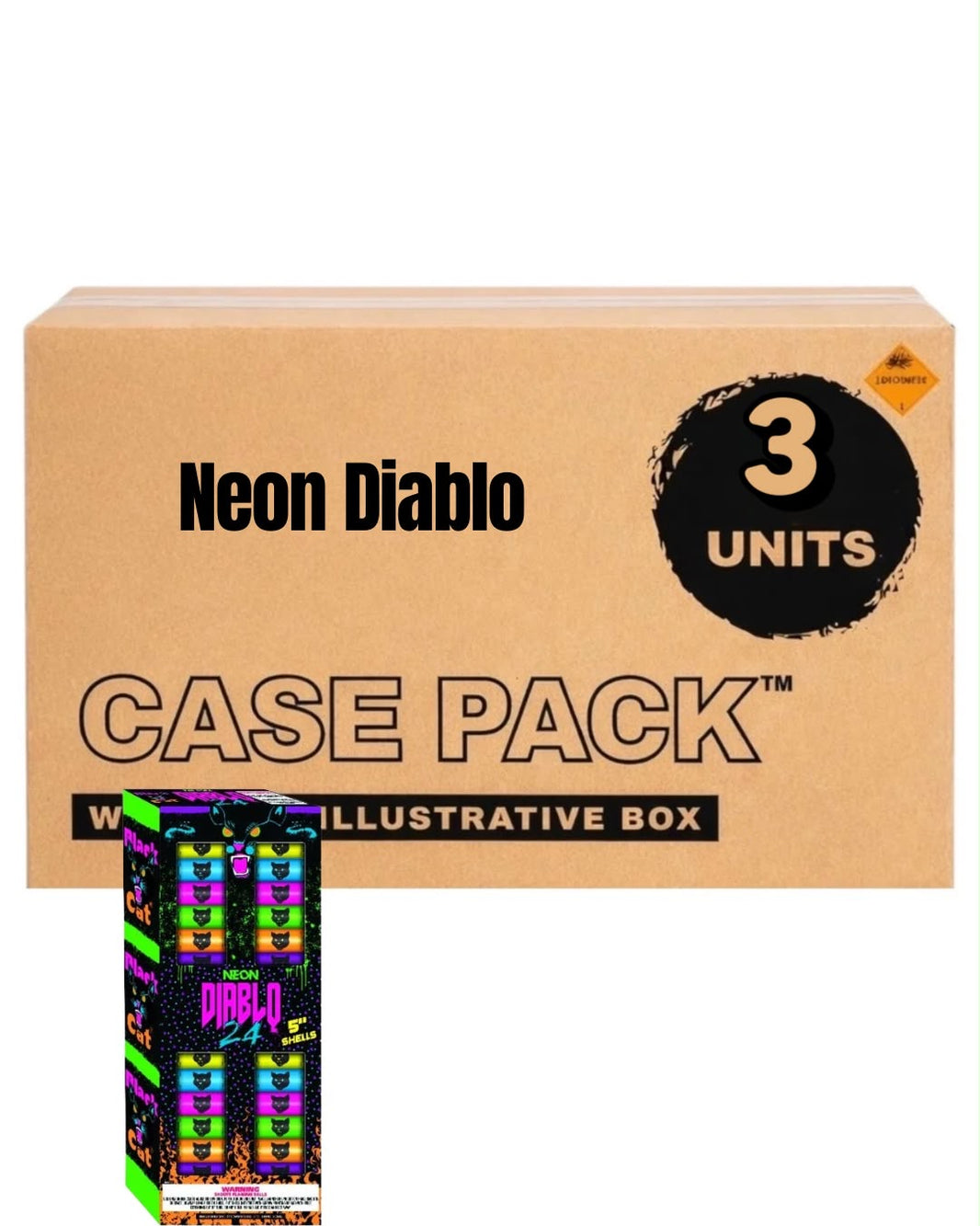 Neon Diablo 24-Shot 5 in. Canister Shell Kit