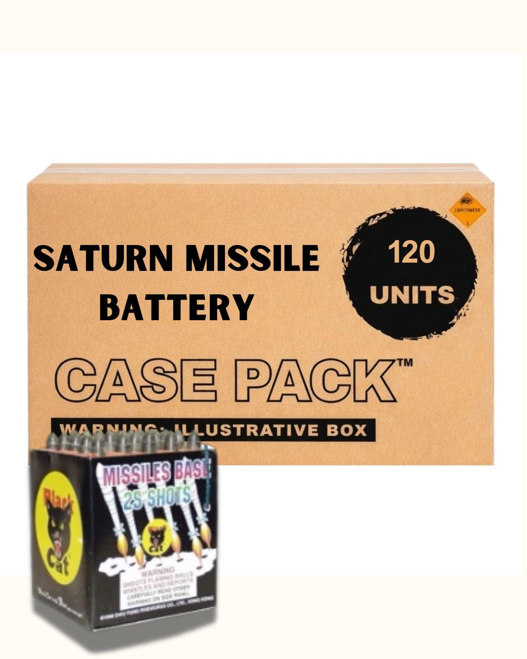 Saturn Missile Battery 25-Shot Saturn Missile – Elevated Fireworks