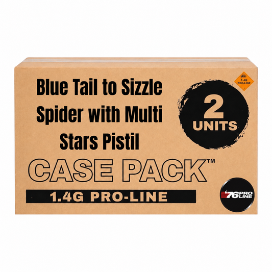 Blue Tail to Sizzle Spider w/Multi Stars Pistil 49-Shot Pro-Line Cake