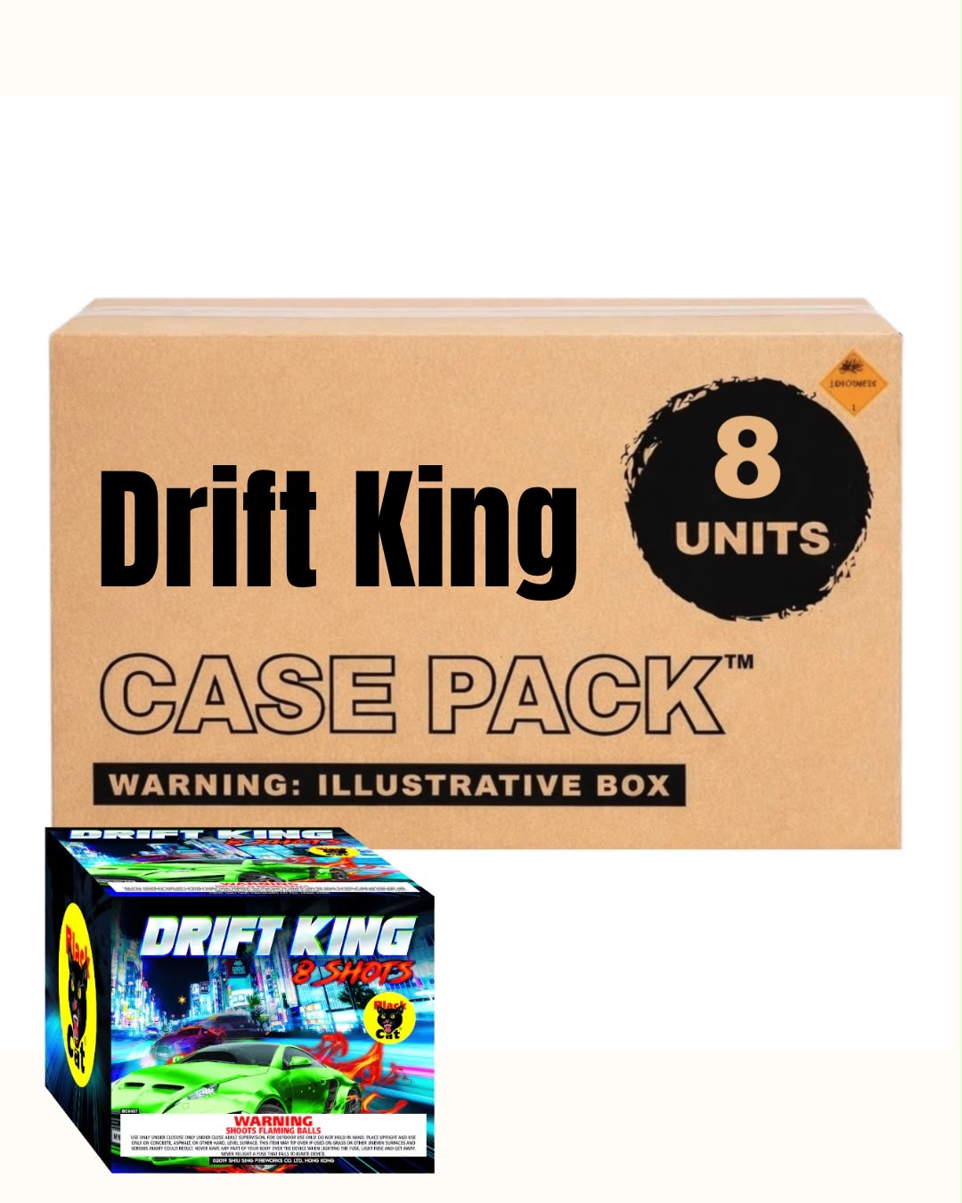 Drift King 8-Shot XL Aerial Cake – Elevated Fireworks