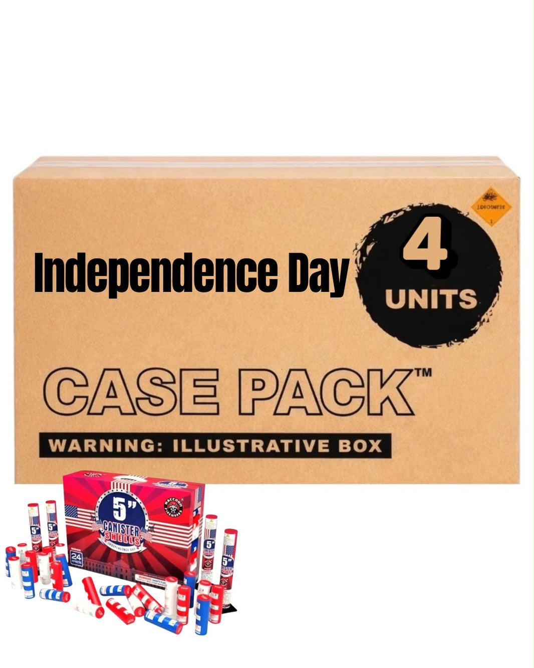 Independence Day 24-Shot 5 in. Canister Shell Kit