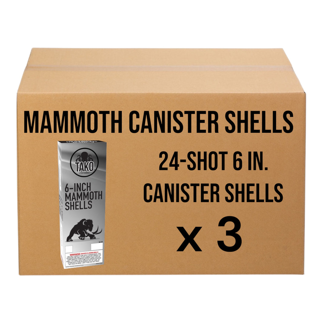 Mammoth 24-Shot 6 in. Canister Shells | Case 3/24