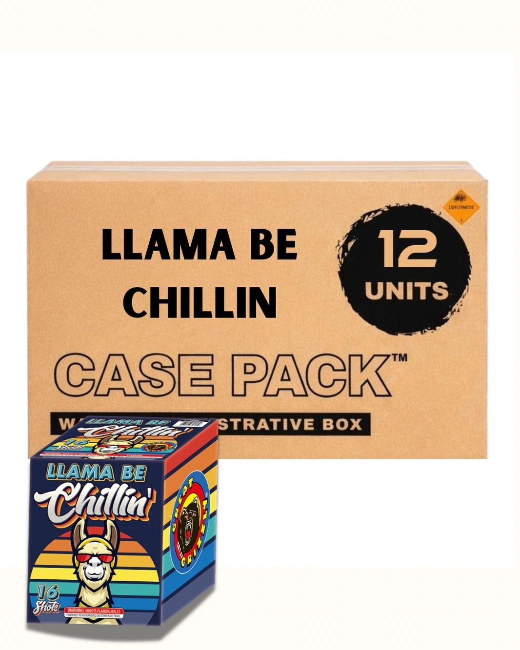 Tarta Aérea Estándar de 16 Disparos "Llama Be Chillin'"