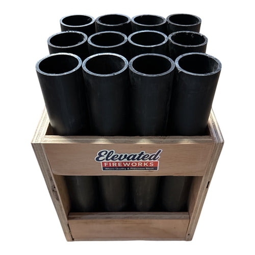 Elevated Fireworks 12-Shot HDPE Mortar Rack