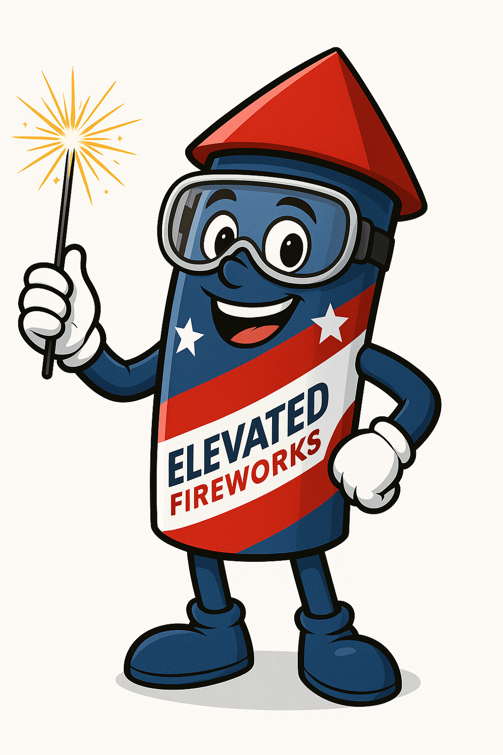 Sparky the Sky Rocket mascot