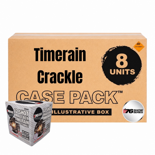 Timerain Crackle (5sec) 12-Shot Standard Aerial Cake
