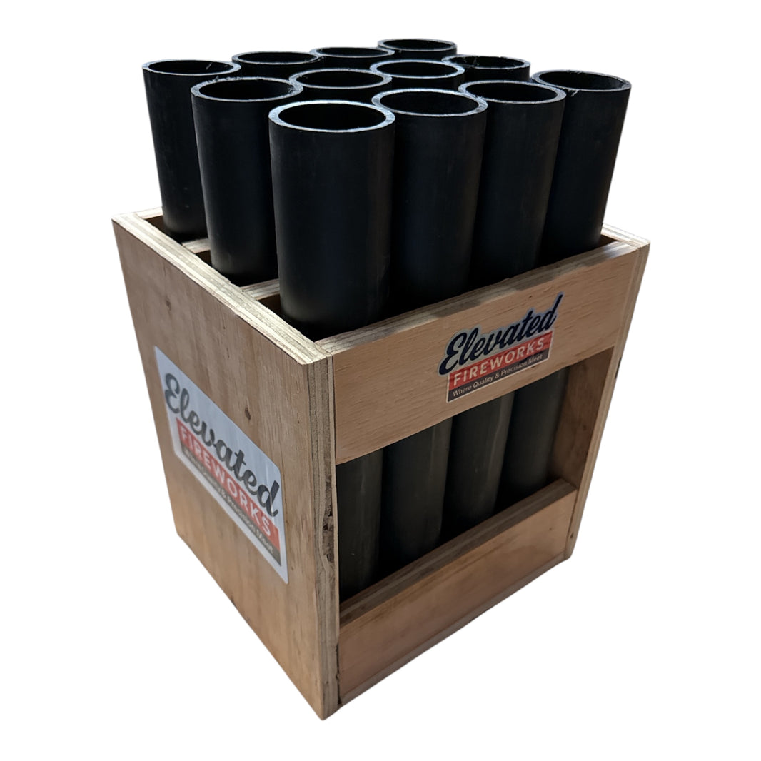 Elevated Fireworks 12-Shot HDPE Mortar Rack