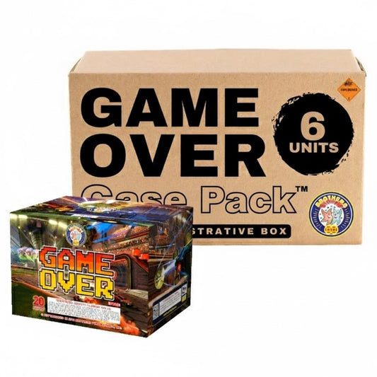 Game Over 20-Shot Large Aerial Cake
