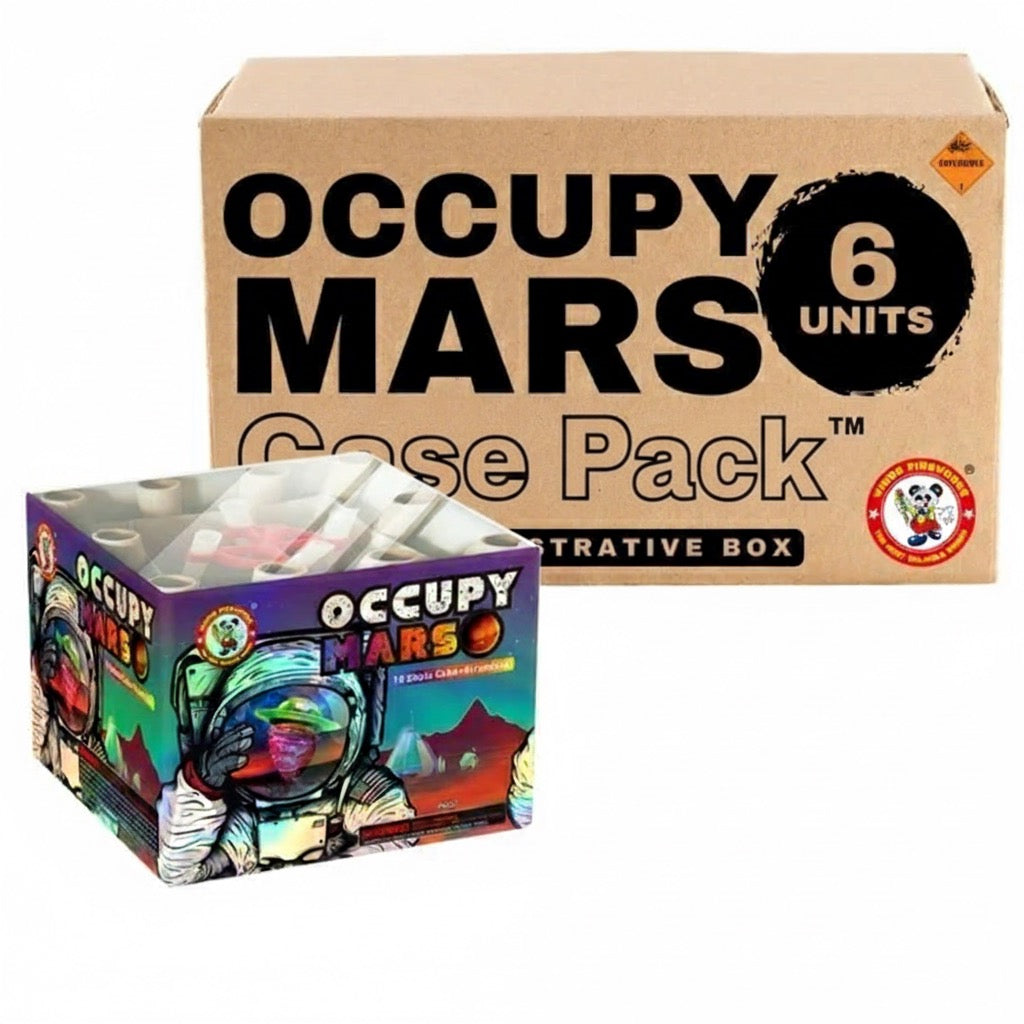 Occupy Mars 10-Shot XL Girandola Aerial Cake | Case Pack™ 6/1
