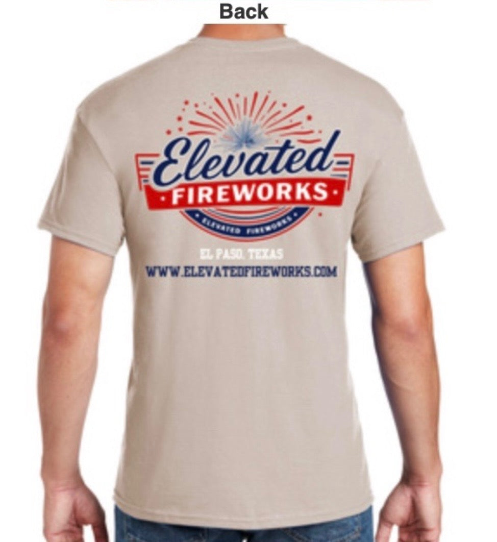 Elevated Fireworks™ Tan T-Shirt