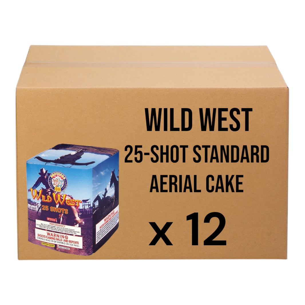 Wild West 25-Shot Standard Aerial Cake | Case 12/1