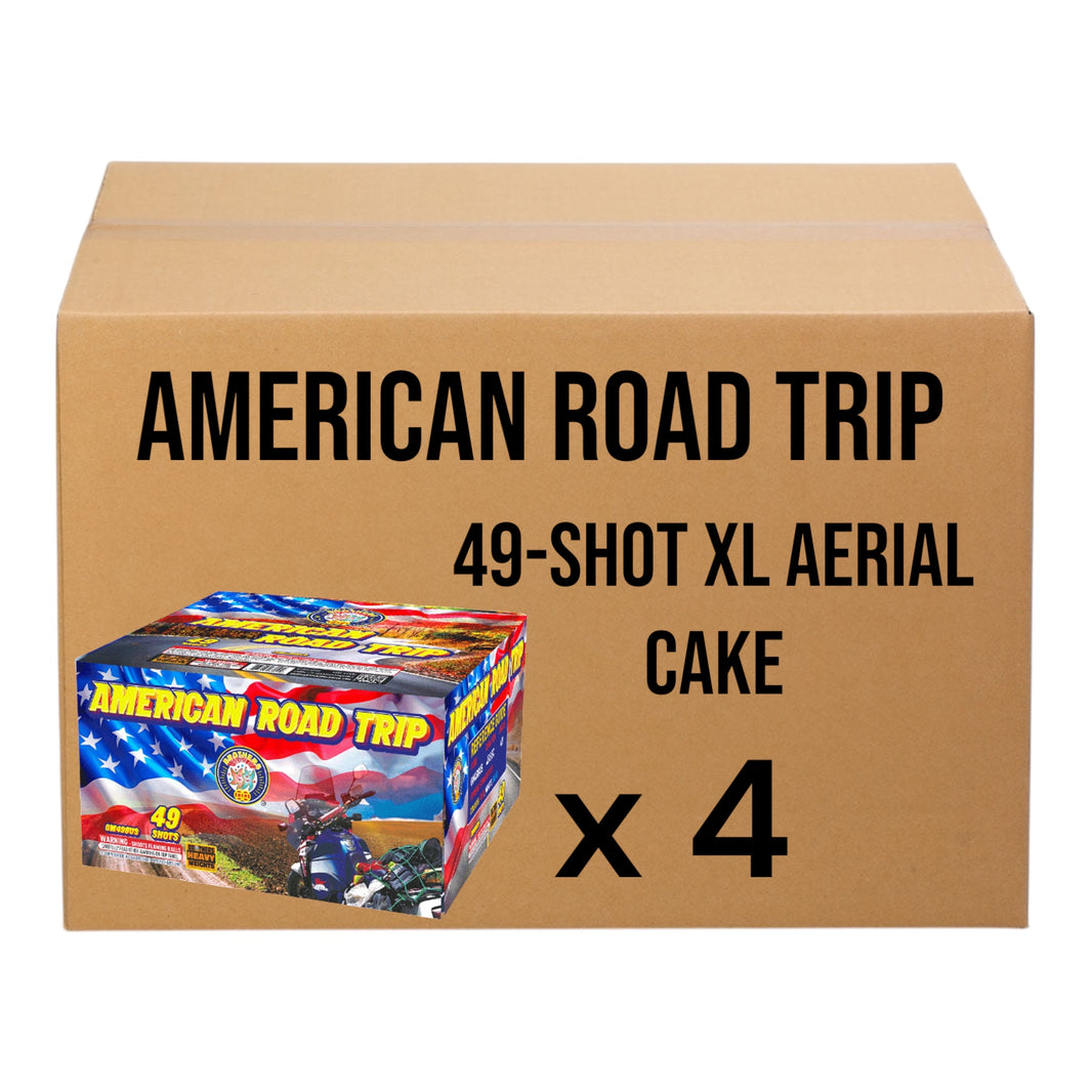 American Road Trip 49-Shot XL Aerial Cake | Case 4/1