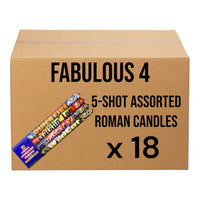 Fabulous 4 5-Shot Assorted Roman Candle | Case 18/4