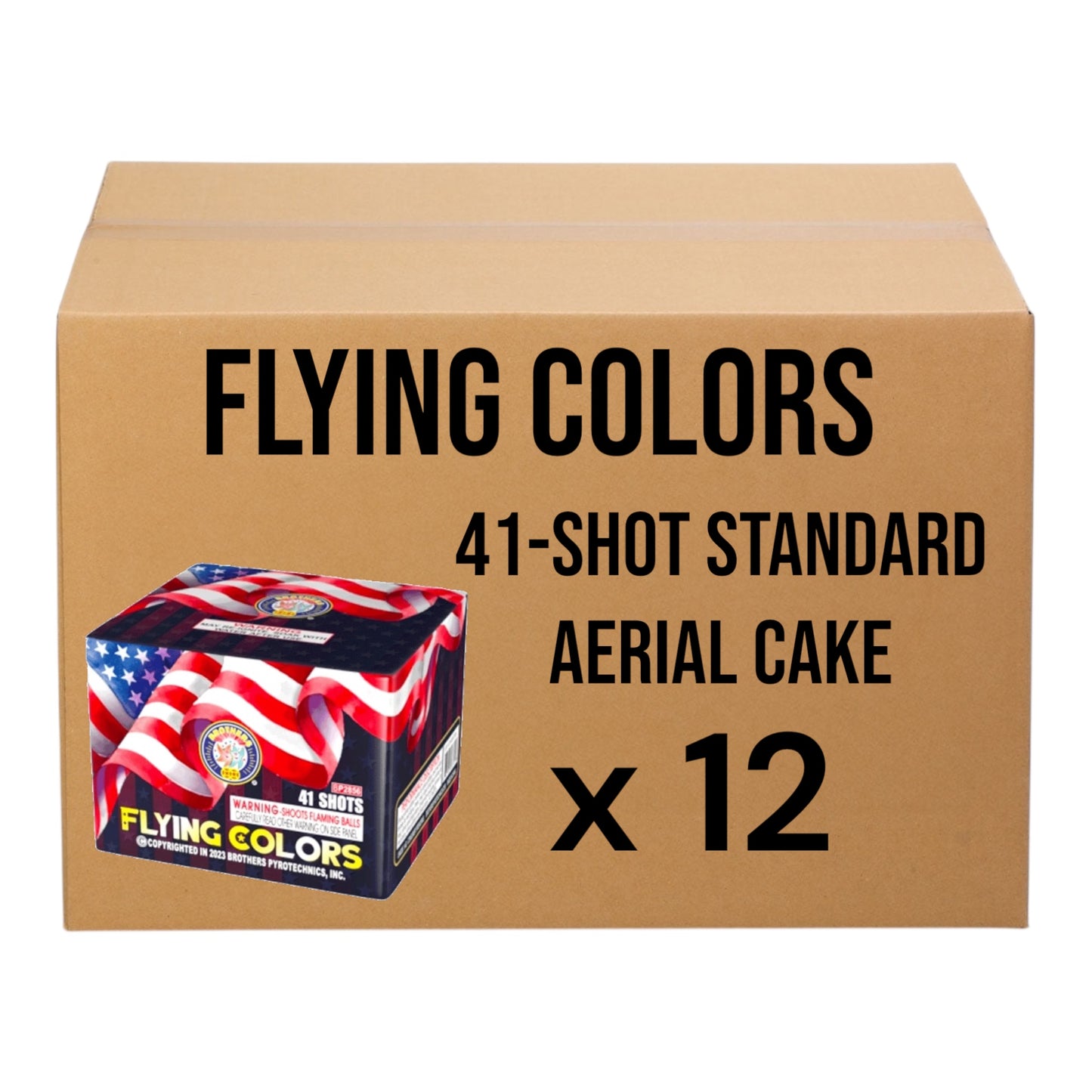 Flying Colors 41-Shot Standard Aerial Cake | Case 12/1