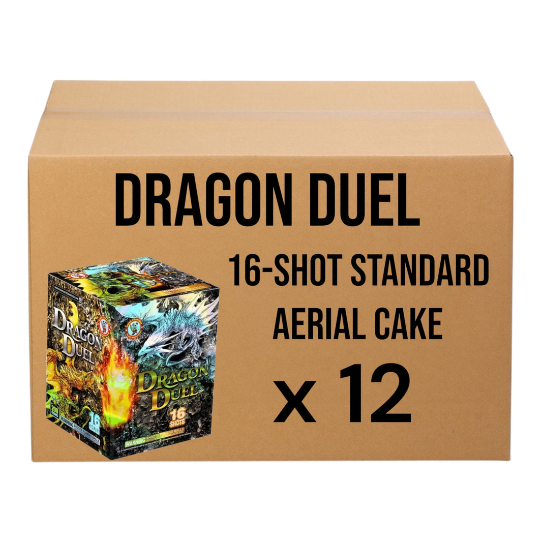 Dragon Duel 16-Shot Standard Aerial Cake | Case 12/1