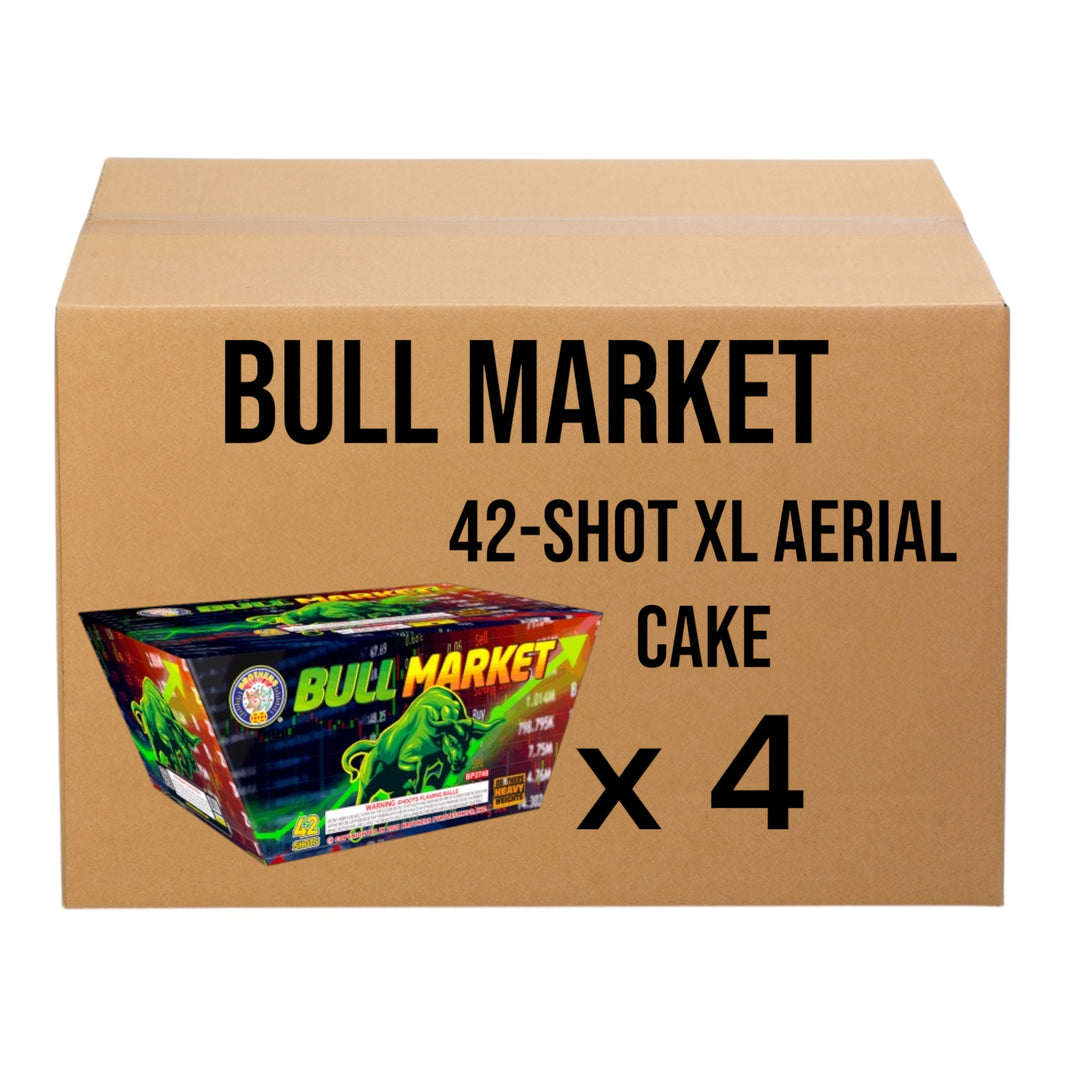 Bull Market 42-Shot XL Aerial Cake | Case 4/1
