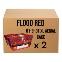 Flood Red 61-Shot XL Aerial Cake | Case 2/1