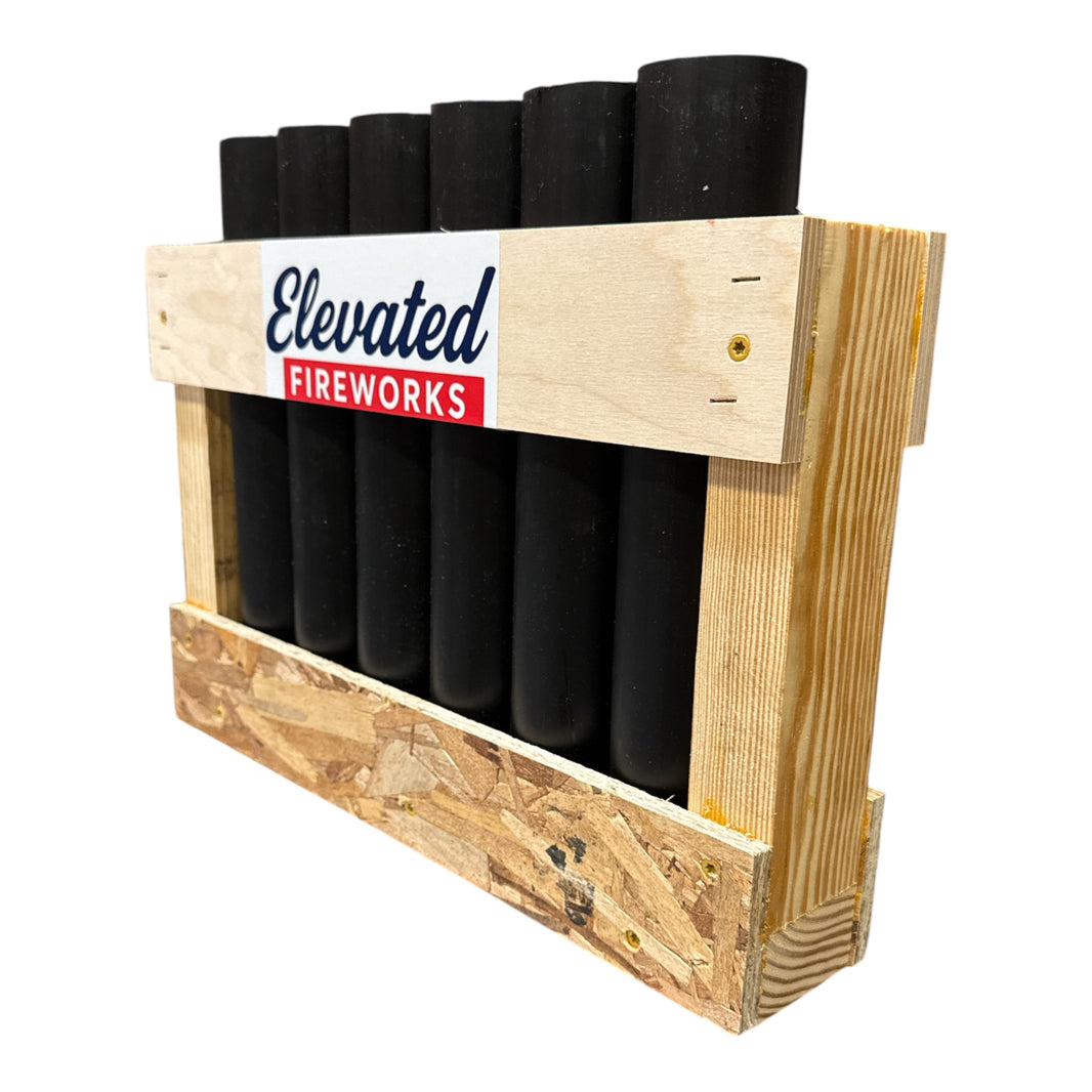 Elevated Fireworks 6-Shot HDPE Mortar Rack