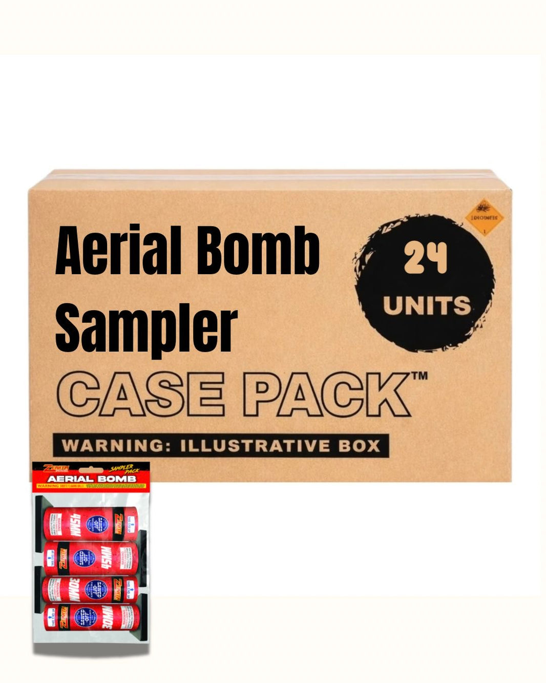 Aerial Bomb Sampler Pack 4-Shot Pre-Loaded Shell