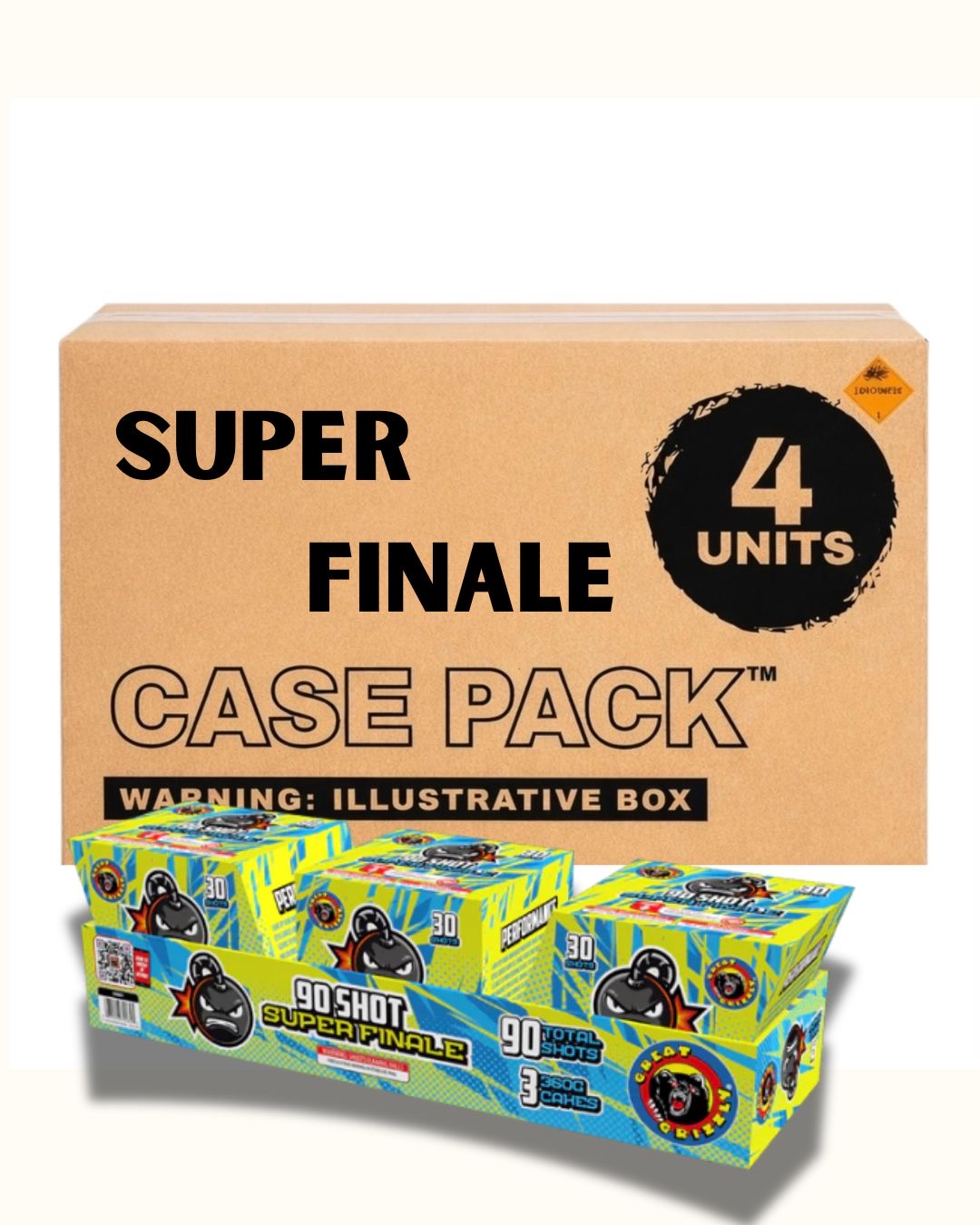Super Finale 90-Shot XL Compound Cake – Elevated Fireworks
