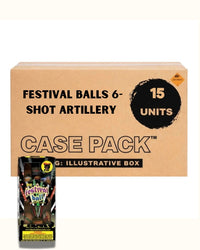 Festival Balls 6-Shot Artillery Shell Kit