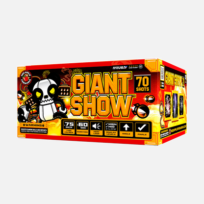 Pirotecnia aérea XL® de 70 disparos Giant Show