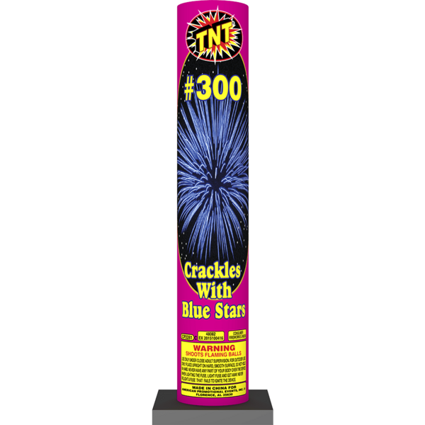 #300 Crackles With Blue Stars