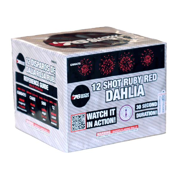 Red Dahlia (30sec) 12-Shot XL Aerial Cake