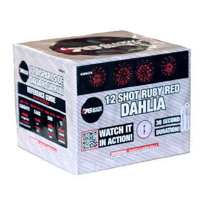 Red Dahlia (30sec) 12-Shot XL Aerial Cake