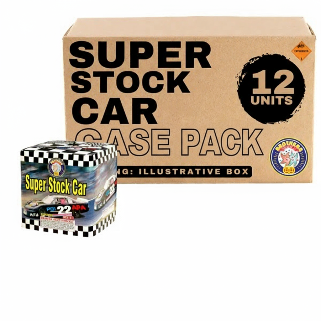 Super Stock Car 16-Shot Standard Aerial Cake | Case Pack™ 12/1