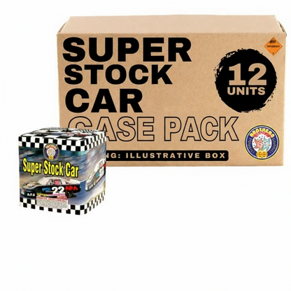Super Stock Car 16-Shot Standard Aerial Cake | Case Pack™ 12/1