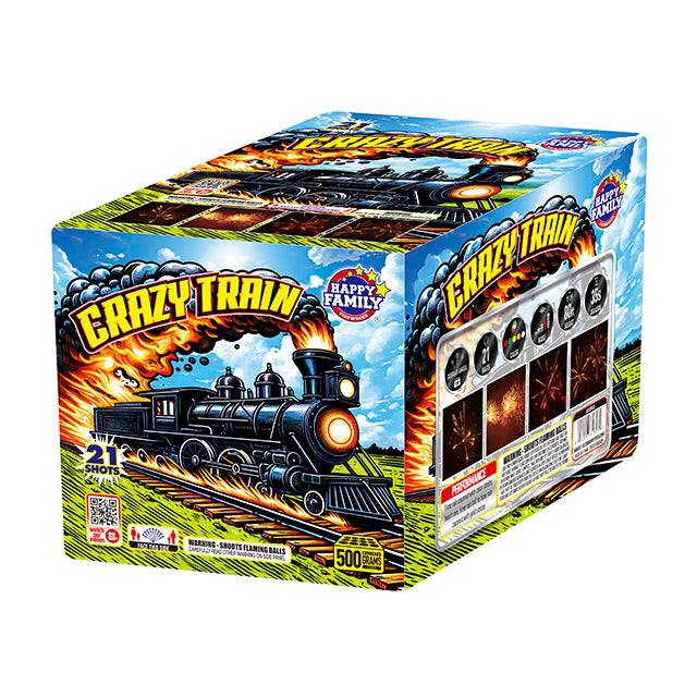 Tarta aérea XL de 21 disparos Crazy Train