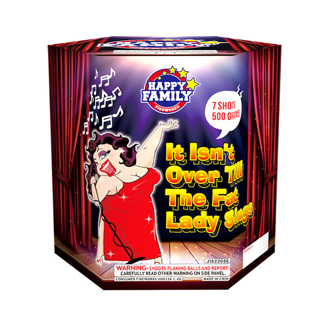 It Isn't Over Till The Fat Lady Sings 7-Shot XL Aerial Cake