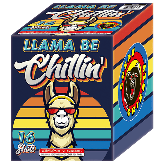 Tarta Aérea Estándar de 16 Disparos "Llama Be Chillin'"