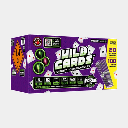 Wild Cards™ 10 Shots Roman Candles