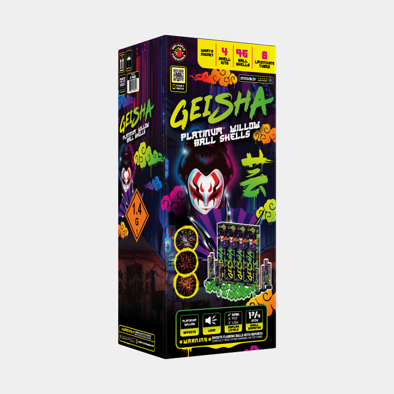 Geisha Platinum 24-Shot Willow Ball Shells