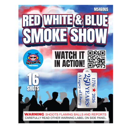 RWB Smoke Show 16-Shot Standard Daytime Aerial Cake
