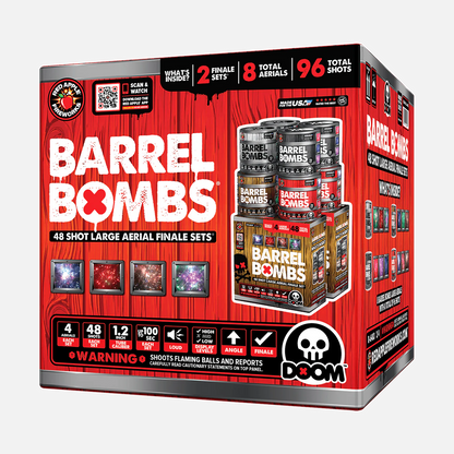 Barrel Bombs 48-Shot Standard Aerial Finale Set
