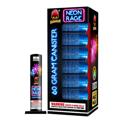 Neon Rage 4 in. 6-Shot Canister Shell Kit