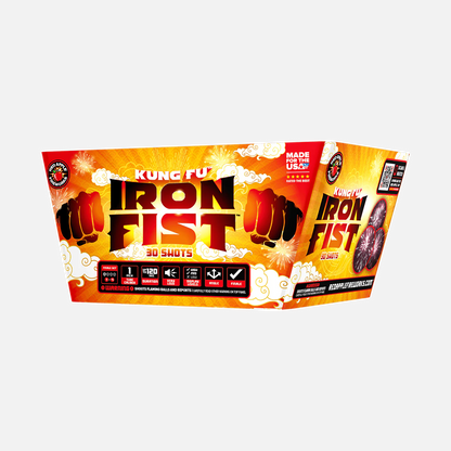 Set de fuegos artificiales aéreos Kung Fu™ de 120 disparos XL® para final de espectáculo®