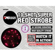 Super Red Strobe (40sec) 10-Shot XL Aerial Cake